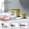 Kibi Cube Bathroom Sink 8 Widespread Faucet with Drain Assembly, Brushed Gold KBF1024BG - alternate 9